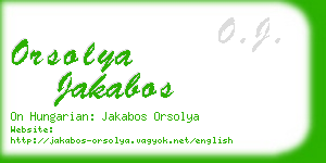 orsolya jakabos business card